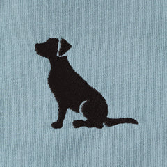 Men's Embroidered Sitting Dog Short Sleeve Crusher Tee