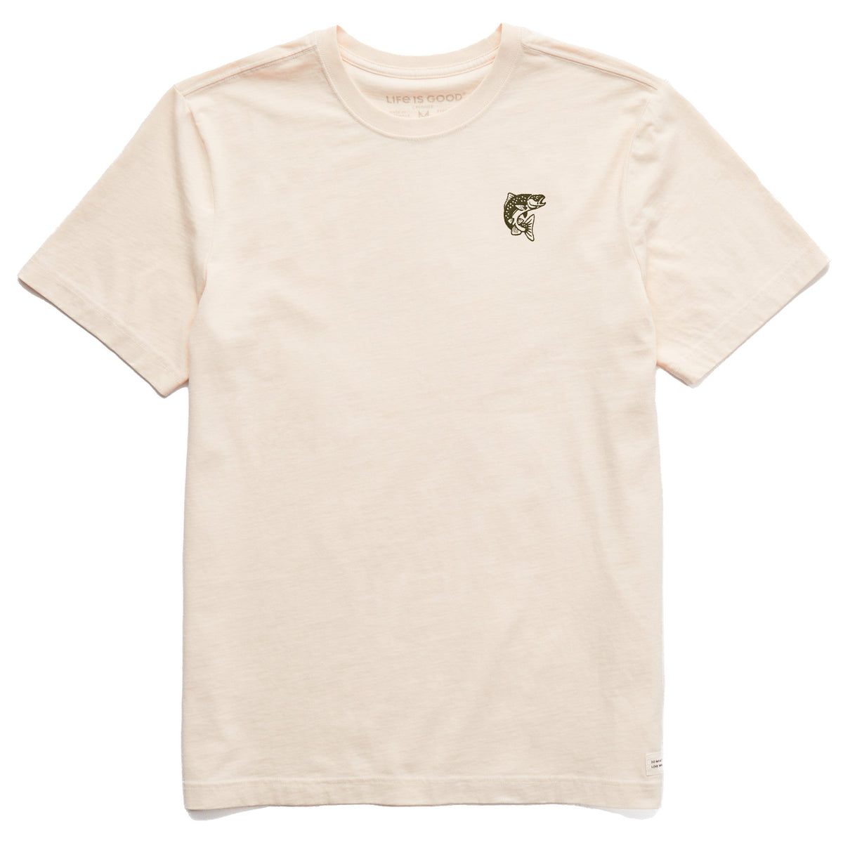 Men's Embroidered Jumping Fish Short Sleeve Crusher Tee