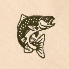 Men's Embroidered Jumping Fish Short Sleeve Crusher Tee