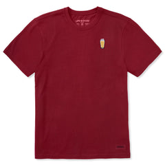 Men's Embroidered Pint Glass Short Sleeve Crusher Tee