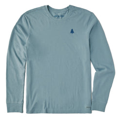 Men's Embroidered Tree Long Sleeve Crusher Tee
