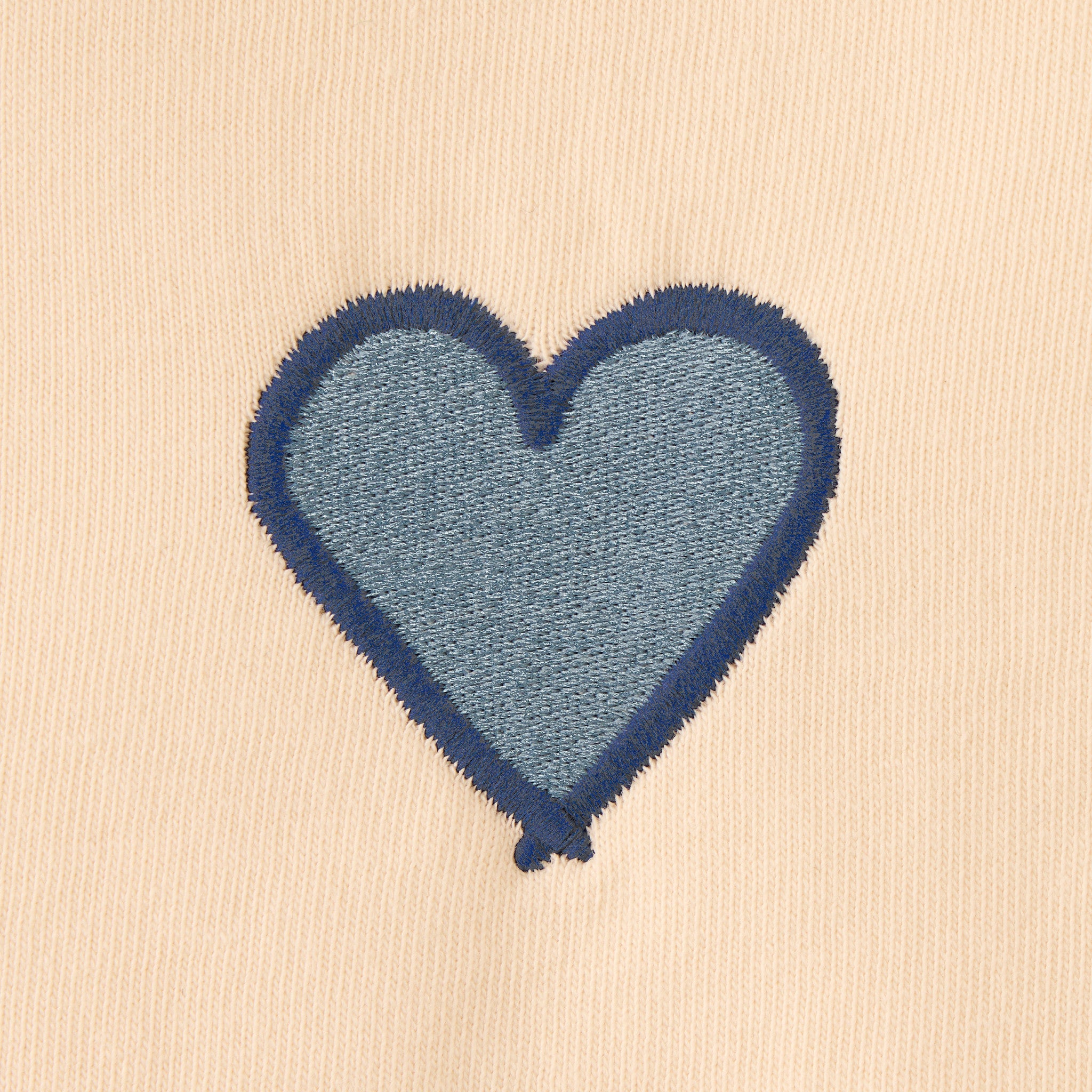 Women's Embroidered Heart Short Sleeve Crusher Vee
