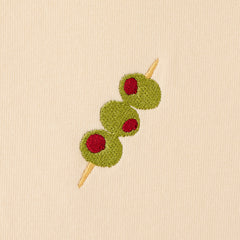 Women's Embroidered Olives Short Sleeve Crusher Vee