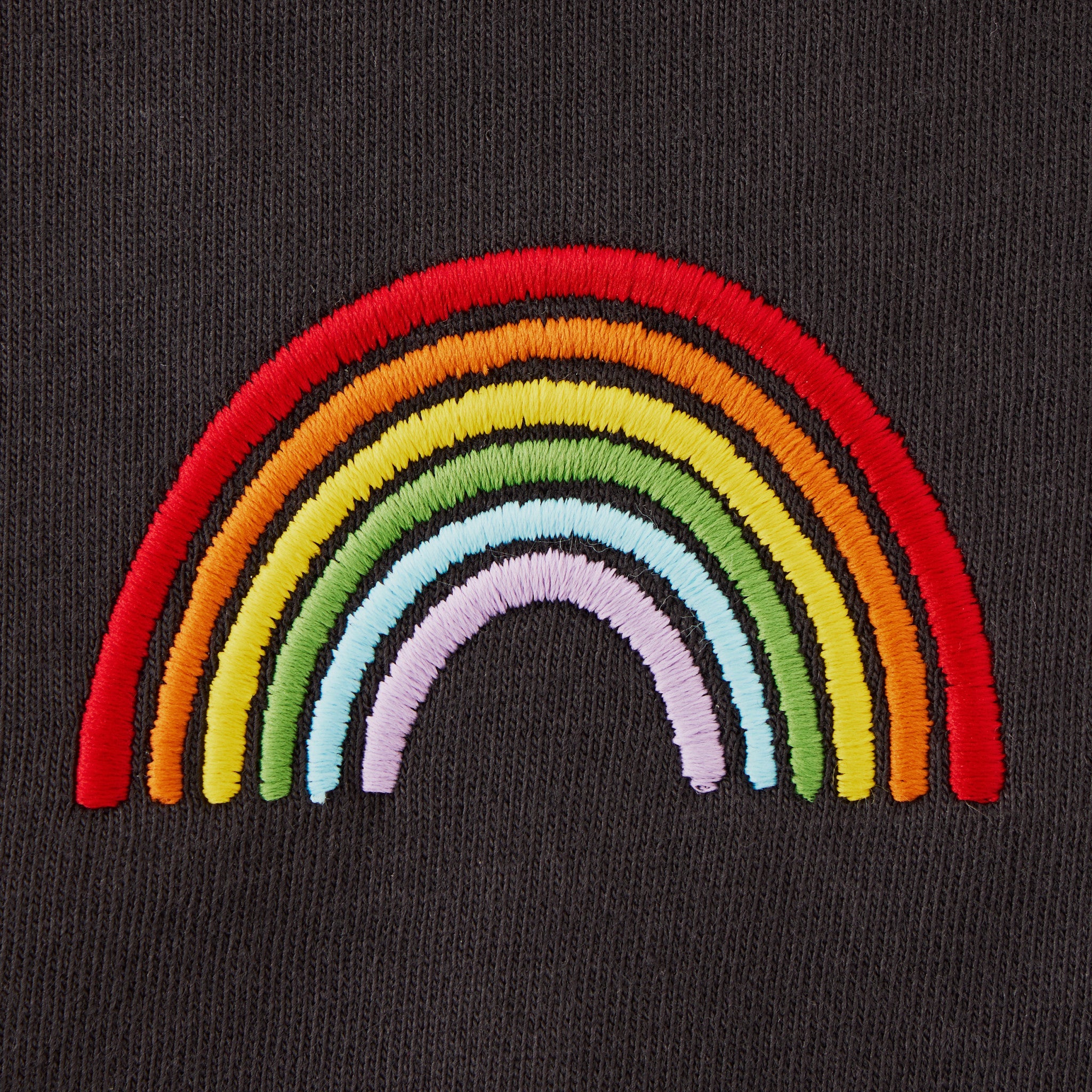 Women's Embroidered Rainbow Short Sleeve Crusher Vee