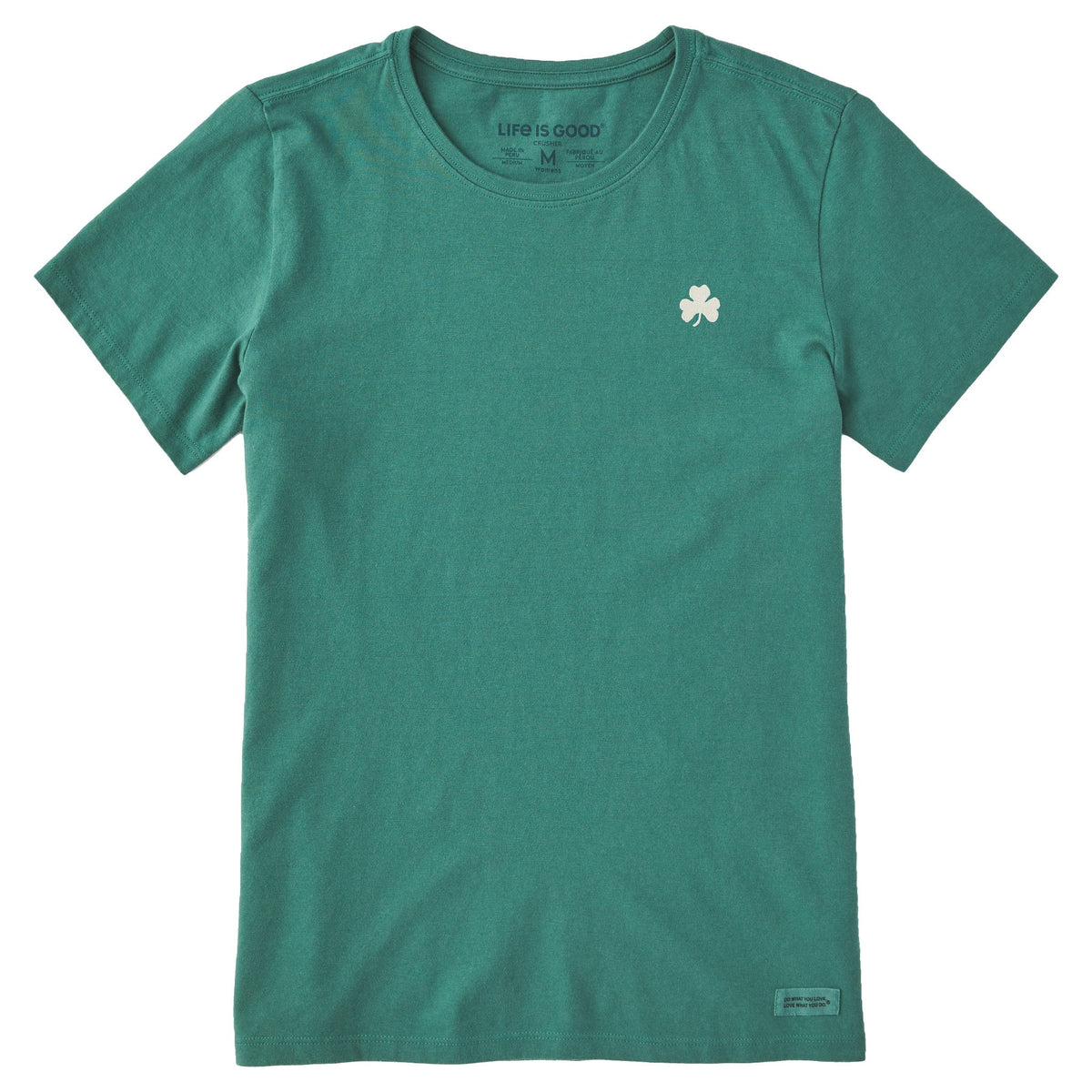 Women's Embroidered Shamrock Short Sleeve Crusher Tee
