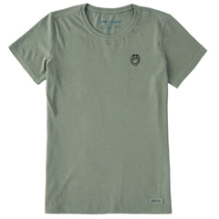 Women's Embroidered Jake Face Short Sleeve Crusher Tee