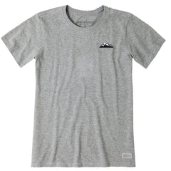 Women's Embroidered Mountains Short Sleeve Crusher Tee