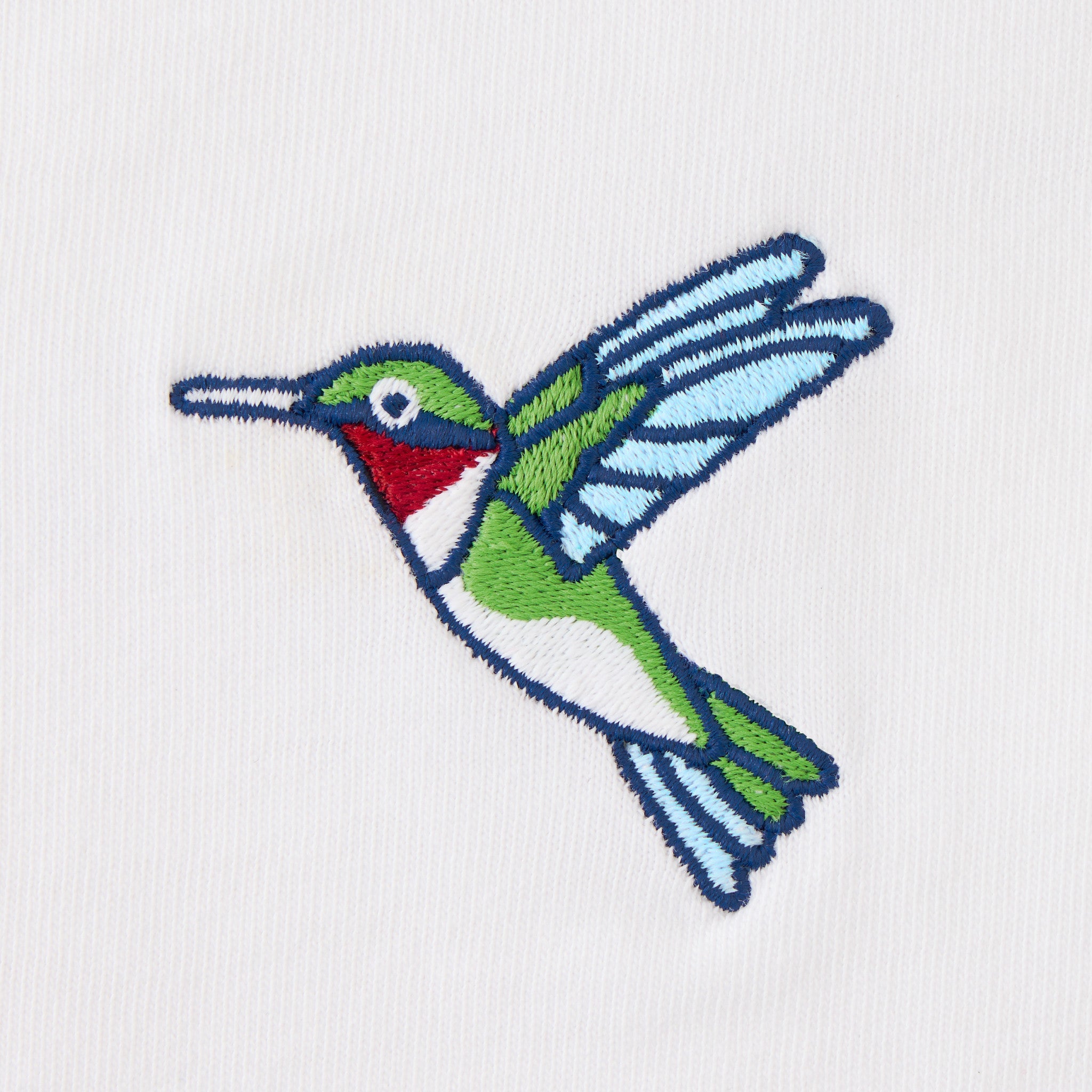 Women's Embroidered Hummingbird Short Sleeve Crusher Tee