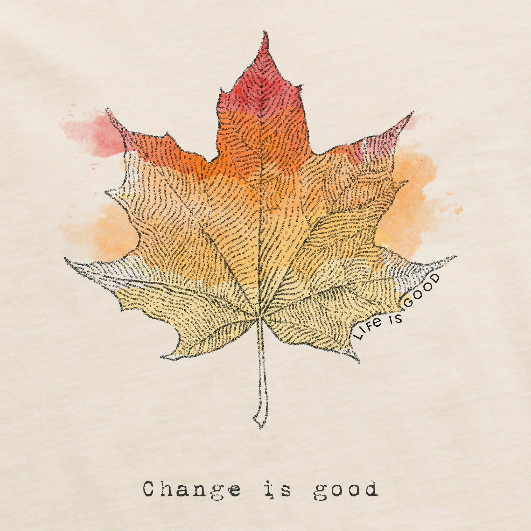 Women's Change Leaf Engraved Short Sleeve Crusher Tee