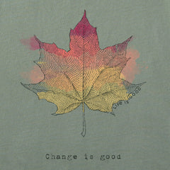 Women's Change Leaf Engraved Short Sleeve Crusher Tee