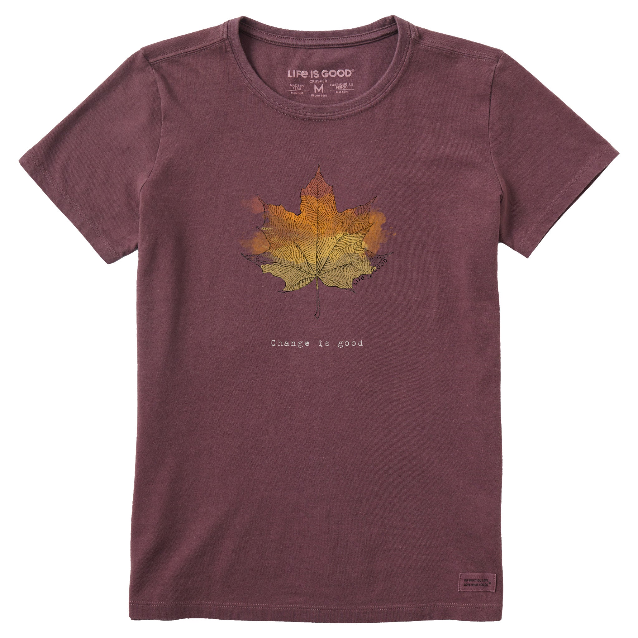 Women's Change Leaf Engraved Short Sleeve Crusher Tee