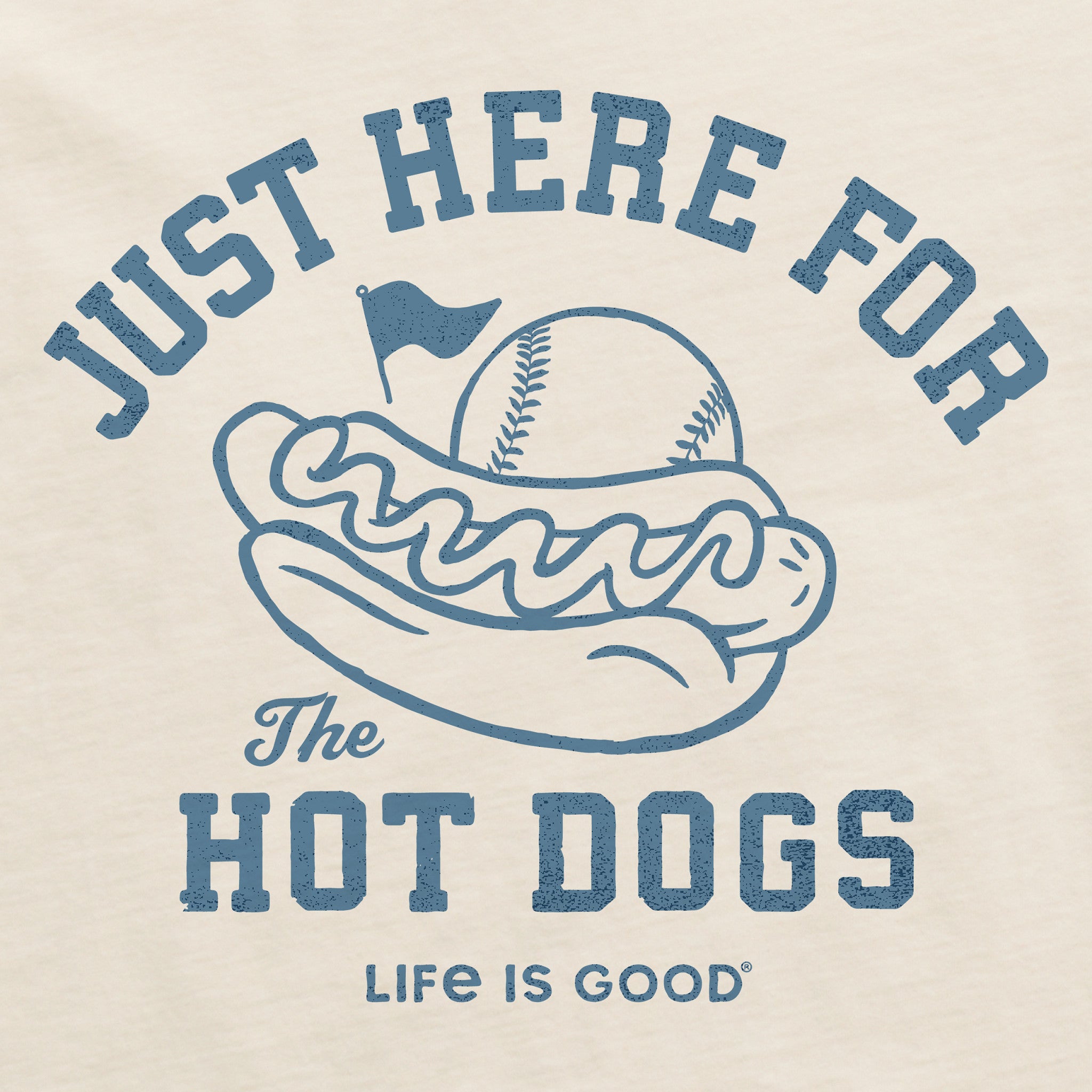 Women's Here for the Hot Dogs Baseball Crusher-LITE Shrunken Tee