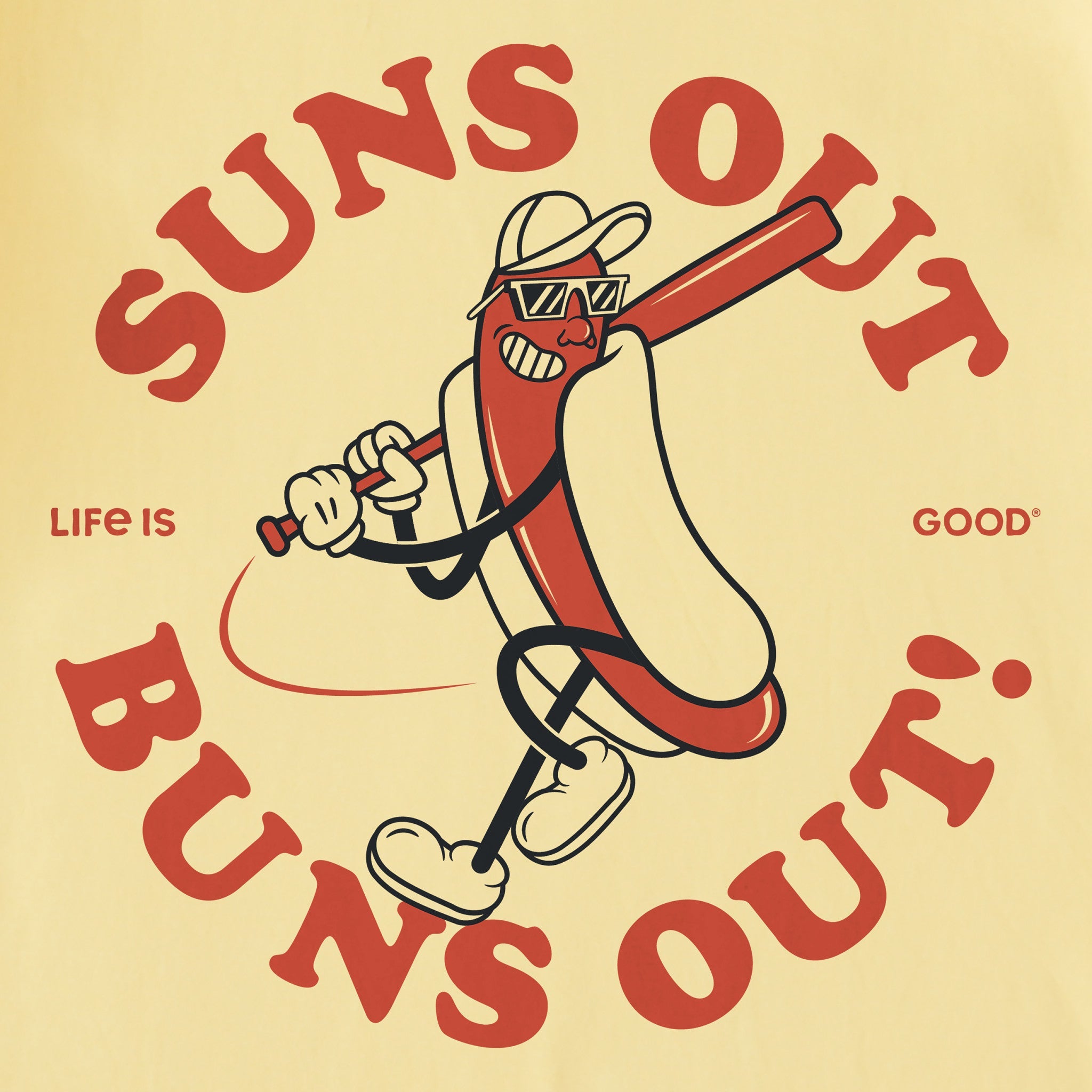 Kids Suns Out Buns Out Short Sleeve Crusher Tee