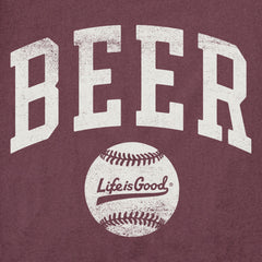 Men's Baseball Beer Short Sleeve Crusher Tee