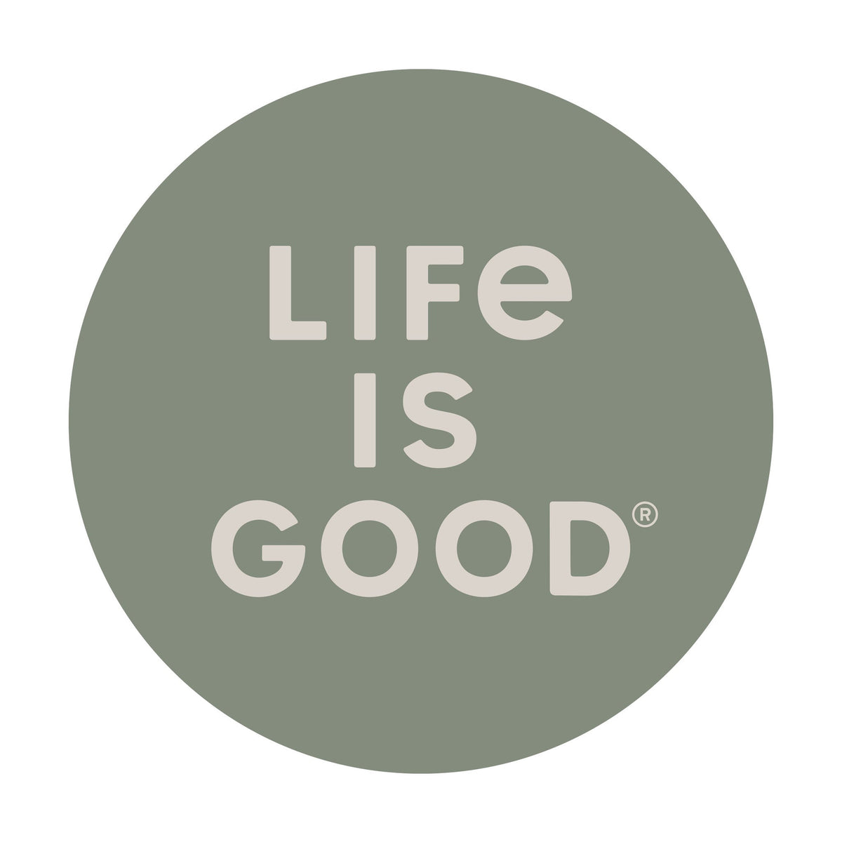 Clean Stacked Branding 4" Circle Sticker