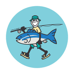 Jake Big Fish 4" Circle Sticker