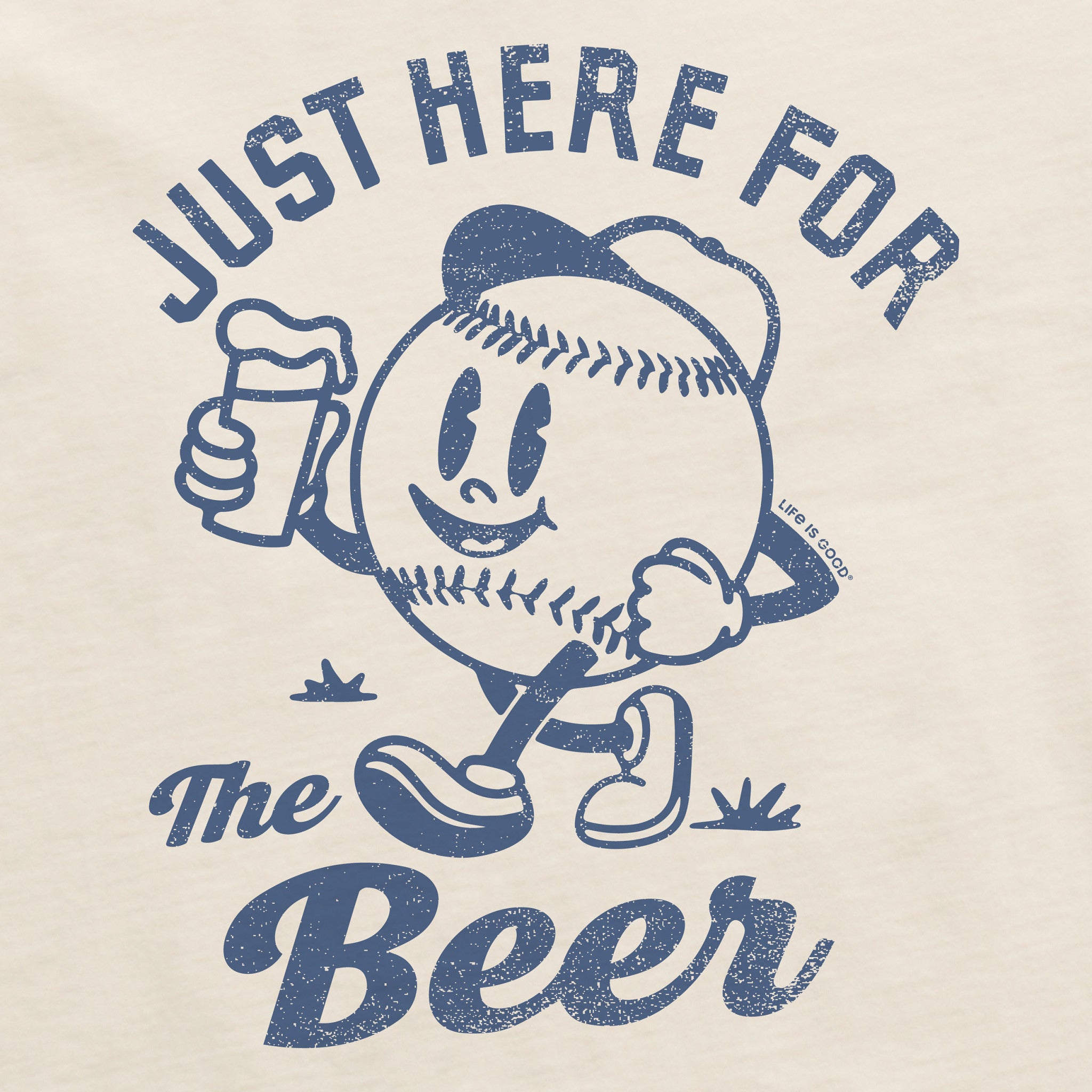 Women's Just Here for the Beer Baseball Short Sleeve Crusher Boxy Tee