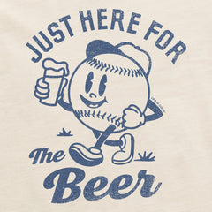 Women's Just Here for the Beer Baseball Short Sleeve Crusher Boxy Tee