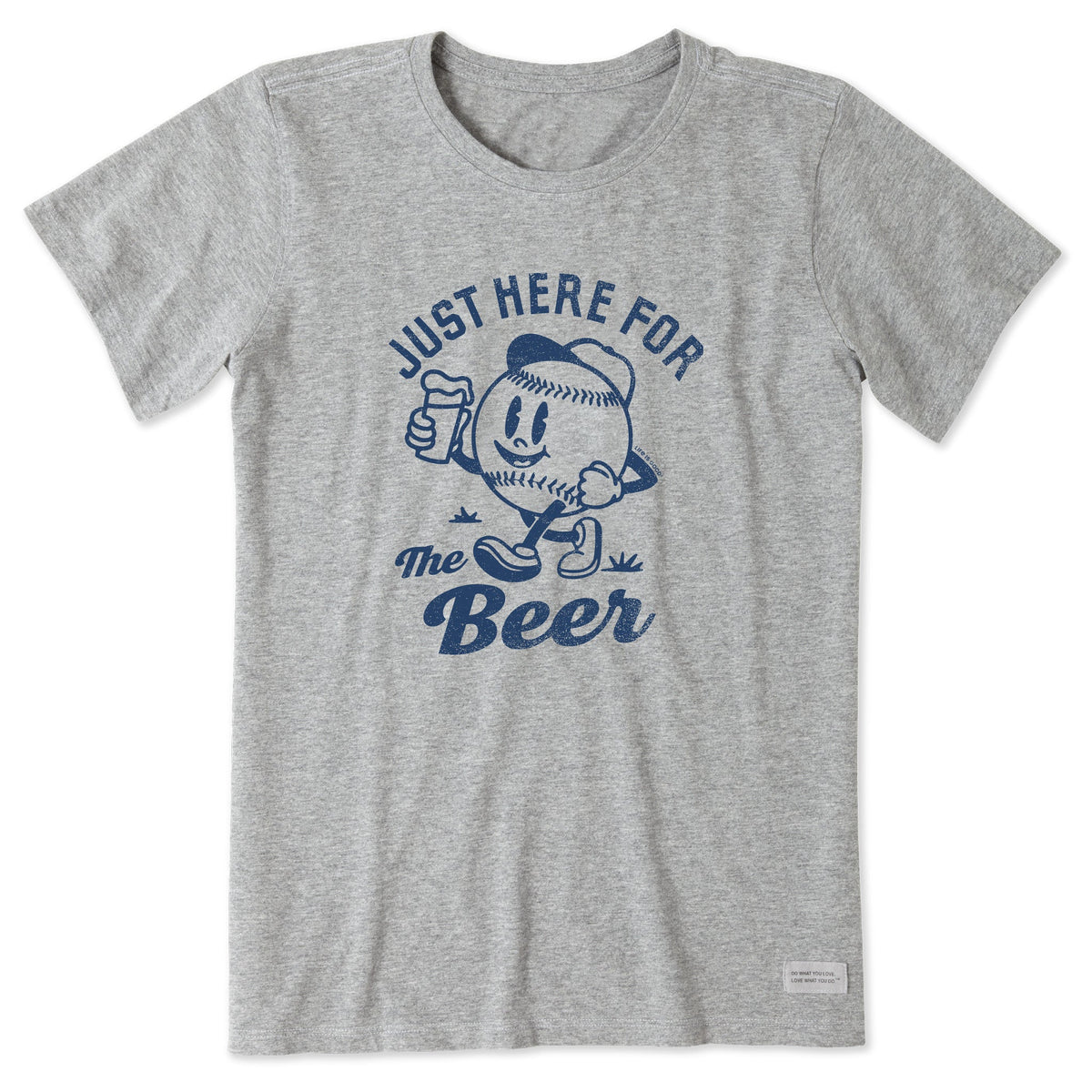 Women's Just Here for the Beer Baseball Short Sleeve Tee