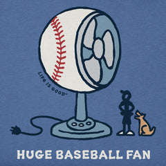 Women's Huge Baseball Fan Short Sleeve Tee