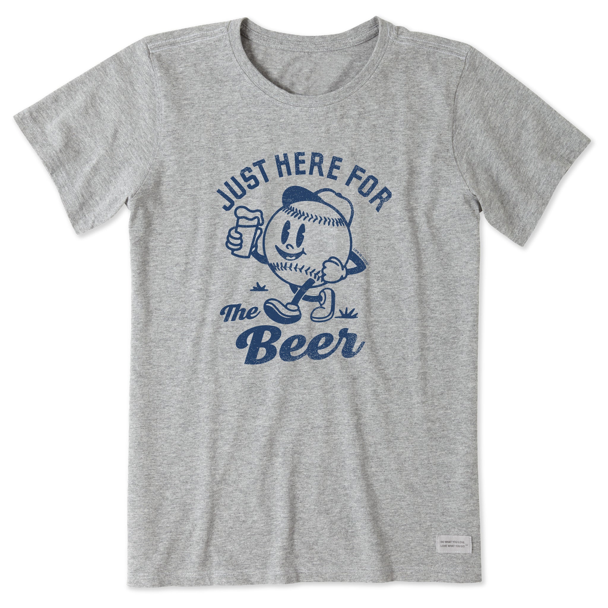 Women's Just Here for the Beer Baseball Short Sleeve Tee
