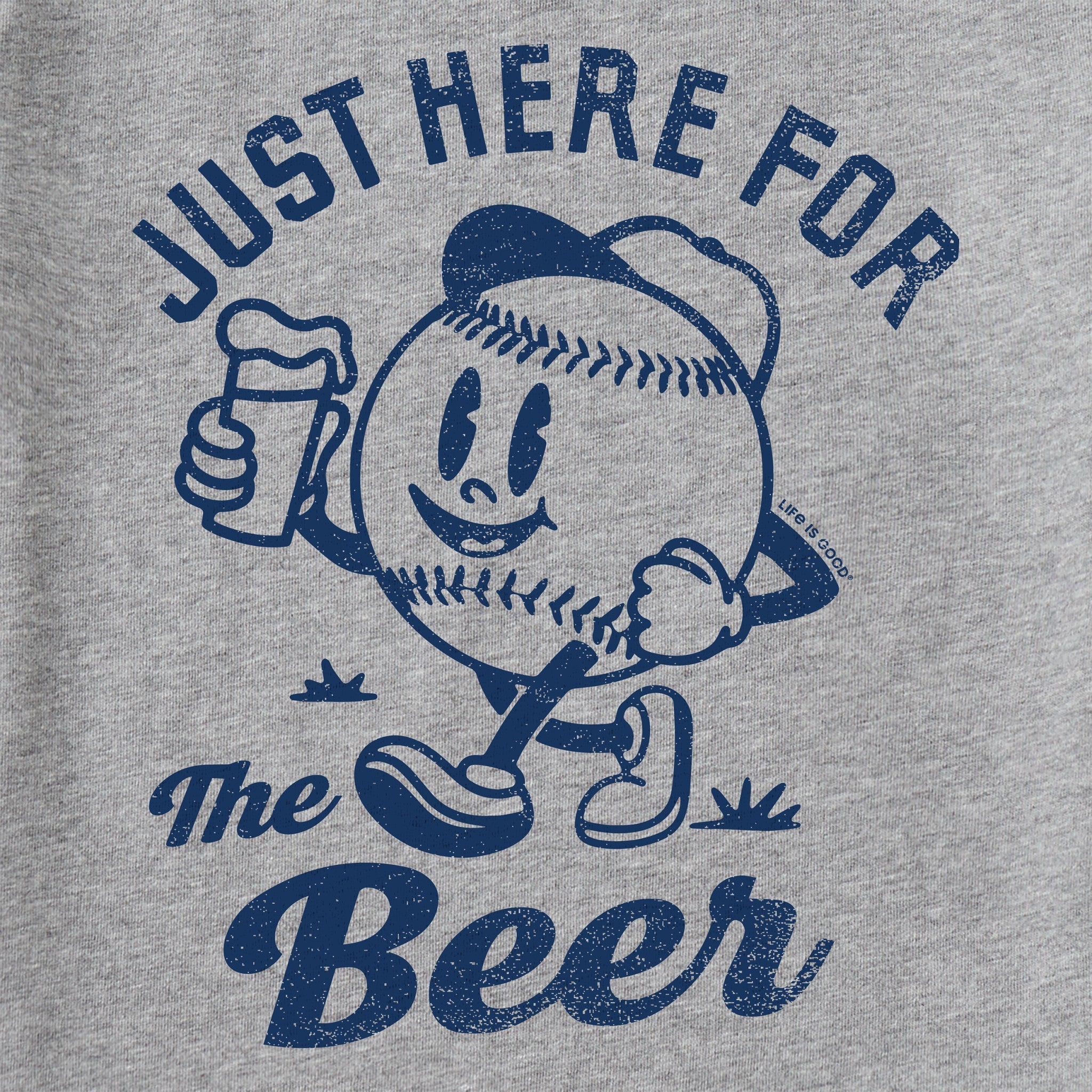 Women's Just Here for the Beer Baseball Short Sleeve Tee