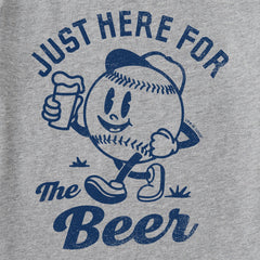 Women's Just Here for the Beer Baseball Short Sleeve Tee