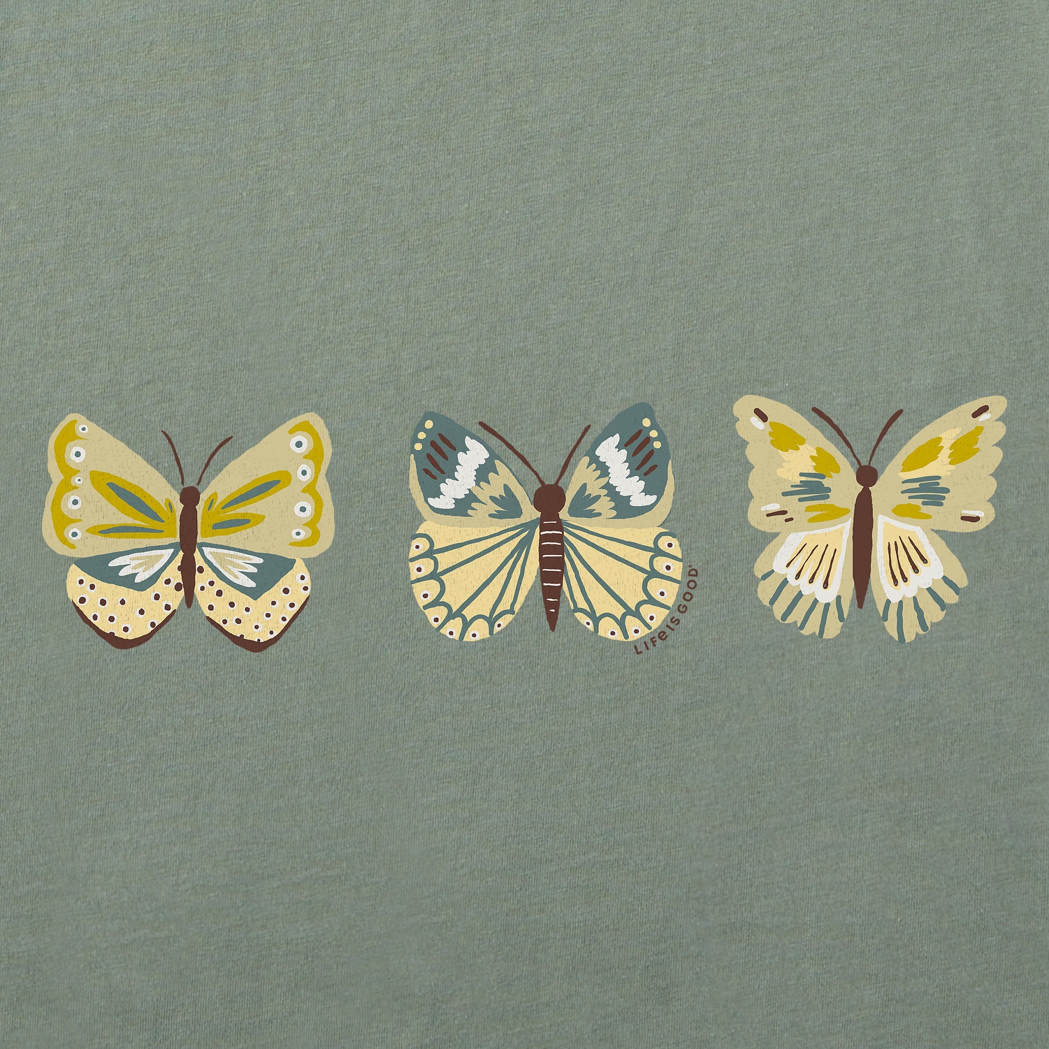 Women's Butterfly Lineup Short Sleeve Crusher Boxy Tee