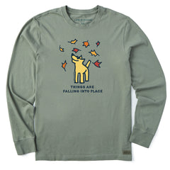 Men's Things are Falling Into Place Rocket Long Sleeve Crusher Tee