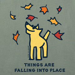 Men's Things are Falling Into Place Rocket Long Sleeve Crusher Tee