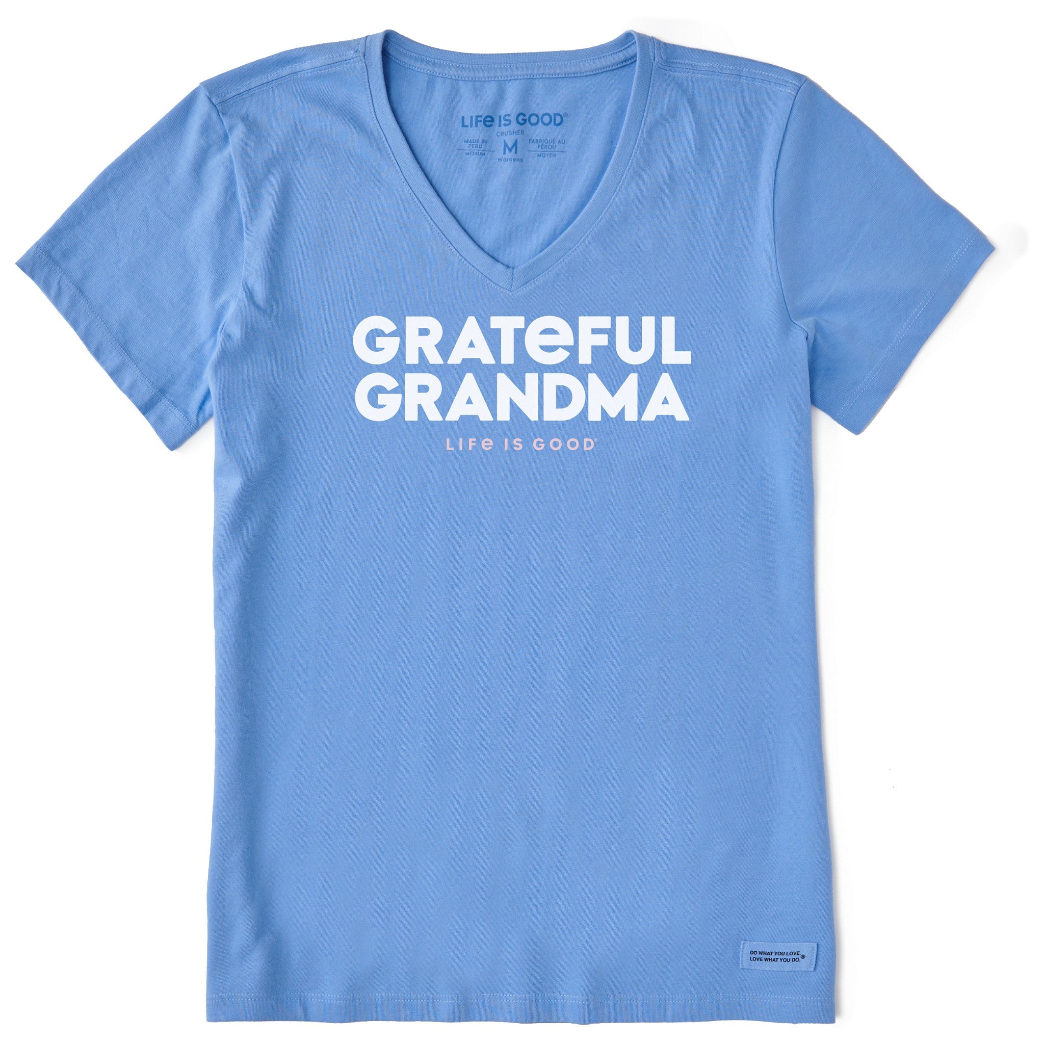 Women's Grateful Grandma Short Sleeve Crusher Vee