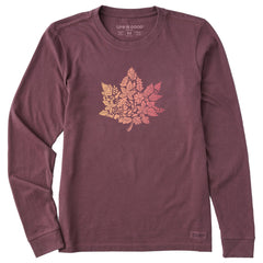 Women's Leaf of Leaves Long Sleeve Crusher Tee