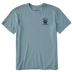 Men's Who's a Good Boy Paw Short Sleeve Crusher Tee