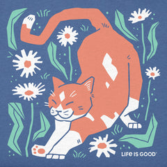 Kids Big Stretch Cat Short Sleeve Crusher Tee
