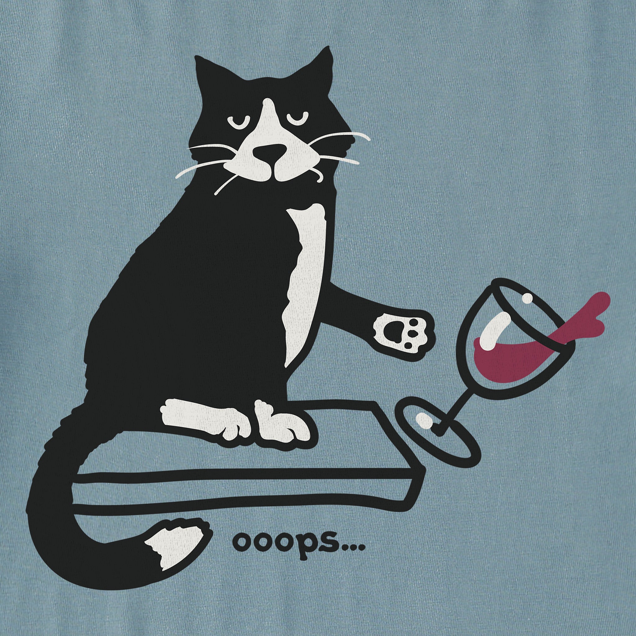Men's Oops Cat Short Sleeve Crusher Tee