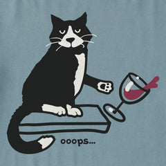 Men's Oops Cat Short Sleeve Crusher Tee