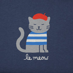 Women's Le Meow Short Sleeve Crusher Boxy Tee