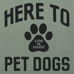 Women's Here to Pet Dogs Short Sleeve Crusher Boxy Tee