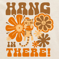 Women's Hang in There Cat Short Sleeve Crusher Boxy Tee