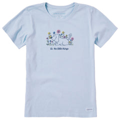 Women's It's the Little Things Butterfly Dog Short Sleeve Crusher Tee