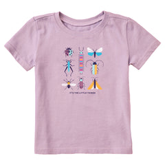 Toddler It's the Little Things Bugs Short Sleeve Crusher Tee