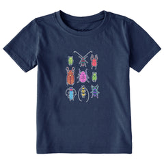 Toddler Cool Bug Grid Short Sleeve Crusher Tee