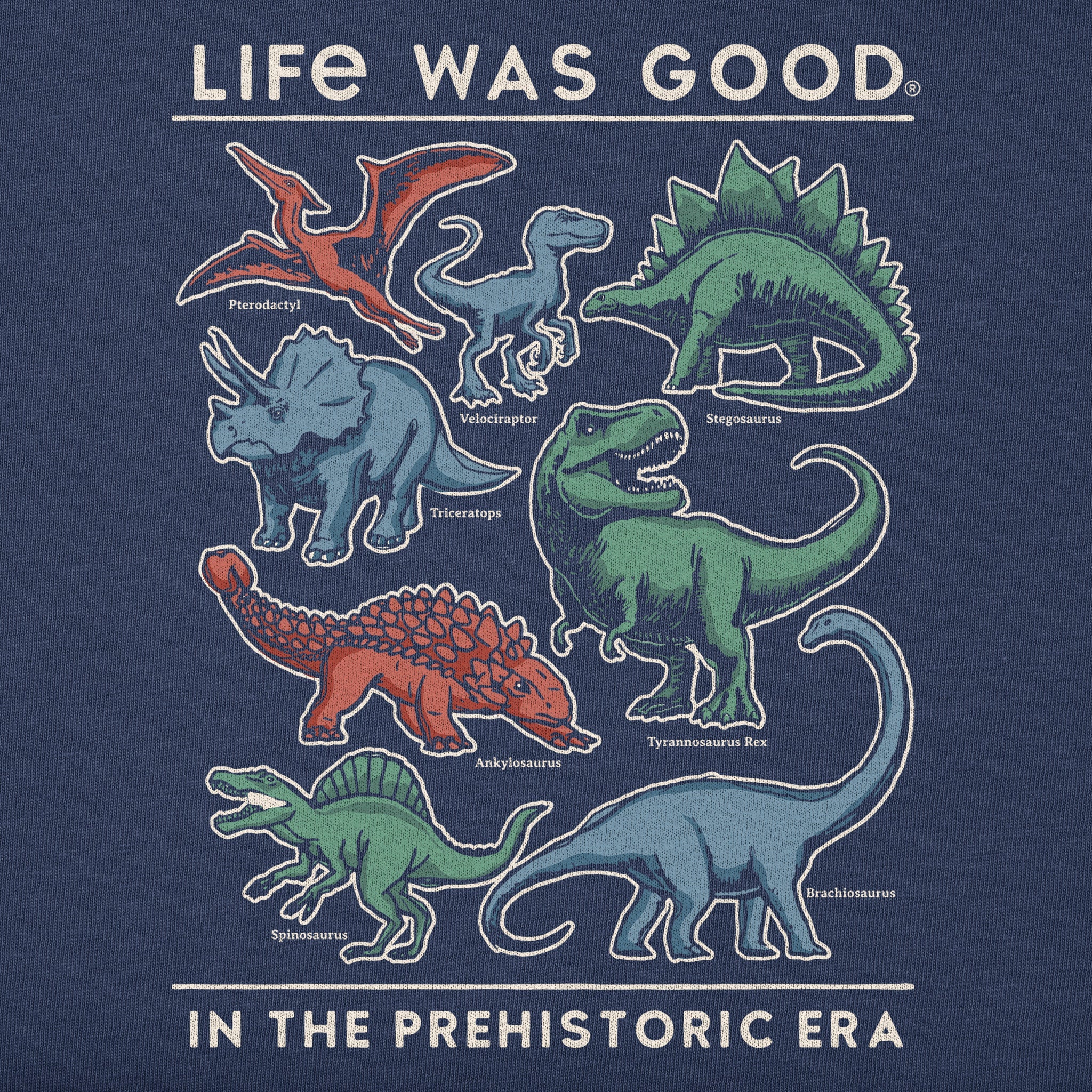 Toddler Life was Good Prehistoric Era Short Sleeve Crusher Tee