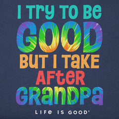 Toddler Tie Dye Good Grandpa Short Sleeve Crusher Tee