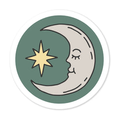 Moon & Star Small Die Cut Sticker