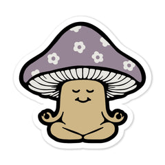 Peaceful Mushroom Small Die Cut Sticker