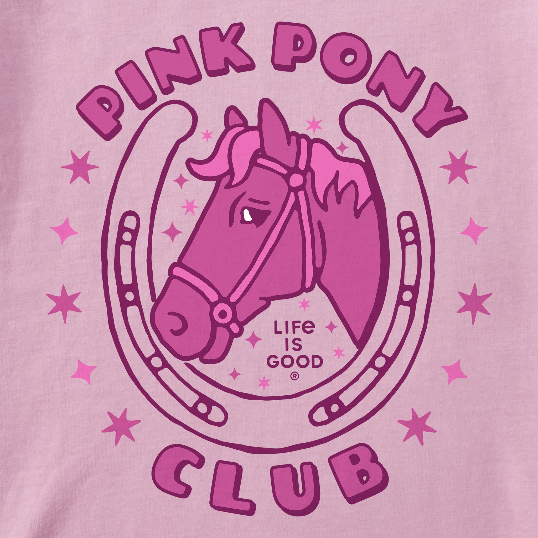 Kids Pink Pony Club Short Sleeve Crusher Tee