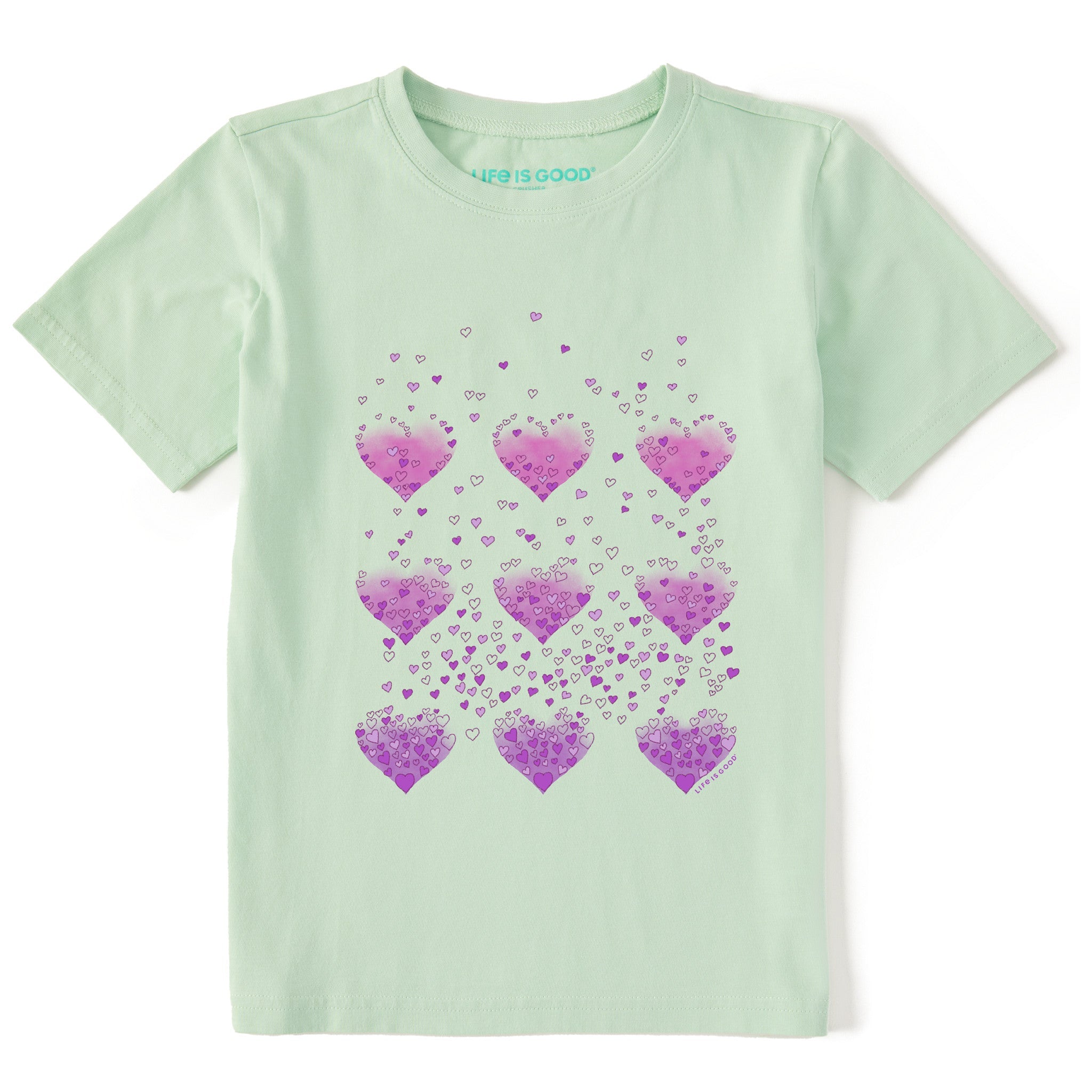 Kids Heart of Hearts Grid Short Sleeve Crusher Tee