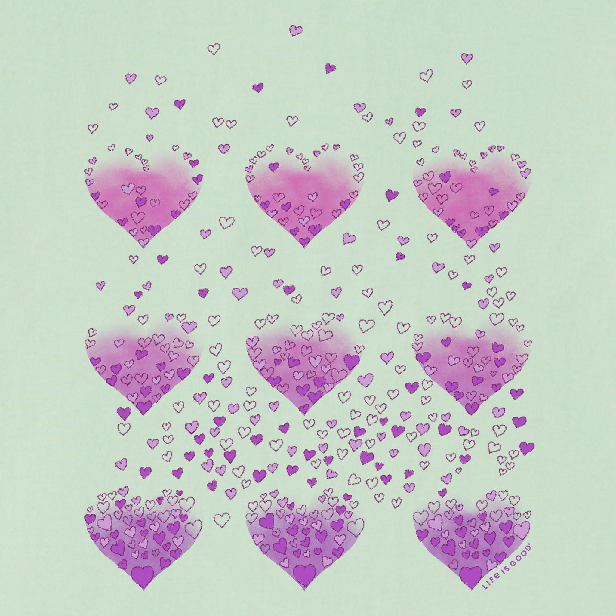 Kids Heart of Hearts Grid Short Sleeve Crusher Tee