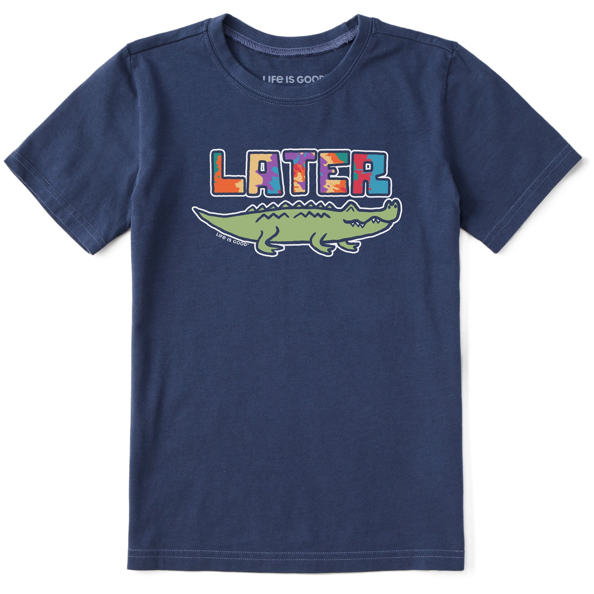 Kids Tie Dye Later Gator Short Sleeve Crusher Tee